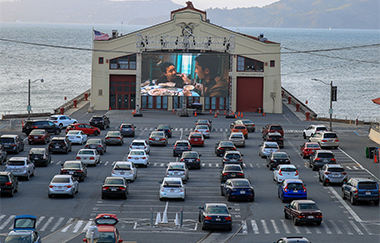 The Hong Kong Economic and Trade Office in San Francisco (HKETO-SF)) presented “Hong Kong Cinema Showcase” at CAAMFest 2021. The showcase included drive-in experience, on-demand screening and a panel discussion. Photo shows the audience enjoying Hong Kong movies in their own cars at the drive-in theatre at Fort Mason FLIX in San Francisco on May 15. The Hong Kong Economic and Trade Office in San Francisco (HKETO-SF)) presented “Hong Kong Cinema Showcase” at CAAMFest 2021. The showcase included drive-in experience, on-demand screening and a panel discussion. Photo shows the audience enjoying Hong Kong movies in their own cars at the drive-in theatre at Fort Mason FLIX in San Francisco on May 15.
