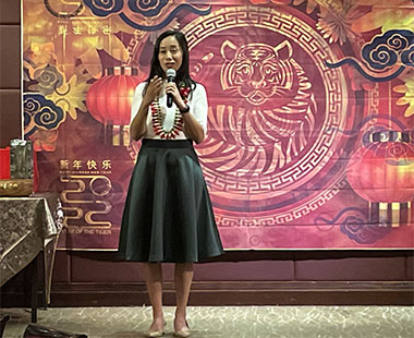 Ms Jacko Tsang delivers a keynote speech at HKBAH’s Lunar New Year and 26th anniversary Celebration Gala on Feb 26. Ms Jacko Tsang delivers a keynote speech at HKBAH’s Lunar New Year and 26th anniversary Celebration Gala on Feb 26.