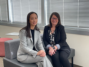Ms Jacko Tsang, Director of Hong Kong Economic and Trade Office in San Francisco (left) and Ms Grace Rink, Executive Director of CASR (right) at CASR. Ms Jacko Tsang, Director of Hong Kong Economic and Trade Office in San Francisco (left) and Ms Grace Rink, Executive Director of CASR (right) at CASR.