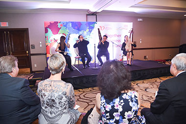 The Chinese Music Ensemble from Hong Kong performed at the gala reception in Dallas, Texas